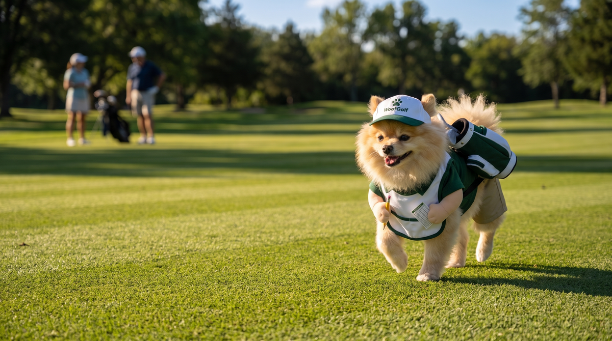 The cutest caddie on the course.